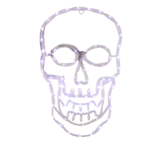 Northlight LED Skull Halloween Window Silhouette 18"