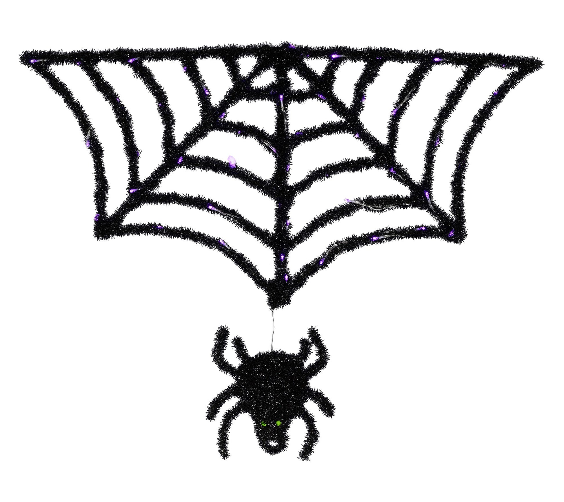 Northlight Spider Halloween Decor 4.5' with Purple LED Lights