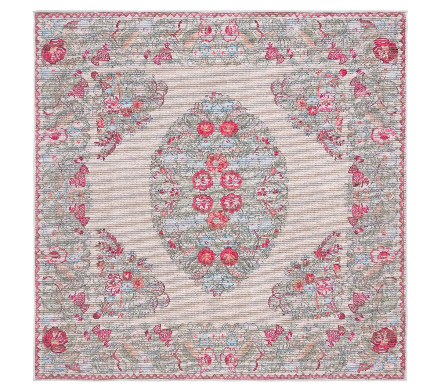 Safavieh Blossom Crest Washable 6'-7" x 6'-7" Square Rug