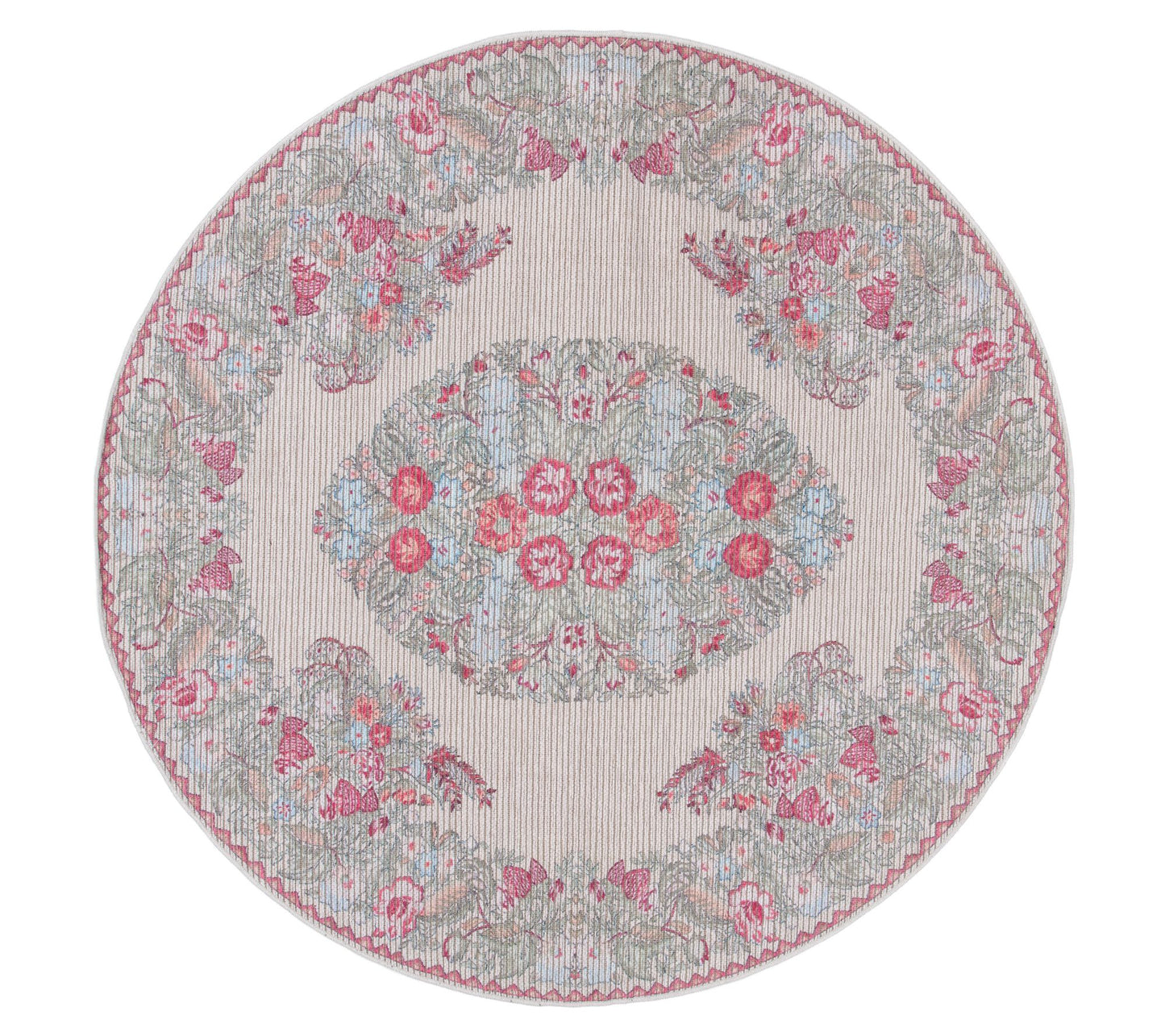 Safavieh Blossom Crest Washable 6'-7" x 6'-7" Round Rug