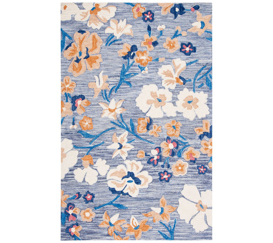 Safavieh Blue Garden Hand Tufted Wool 5' x 8' Rug