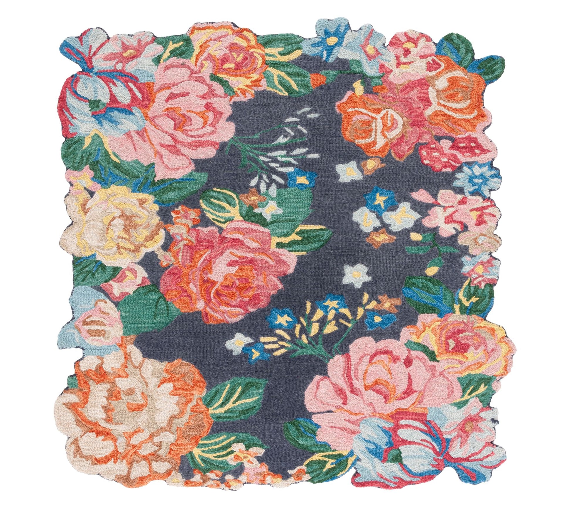 Safavieh Rosecl iff Hand Tufted Wool 6' x 6' S quare Rug