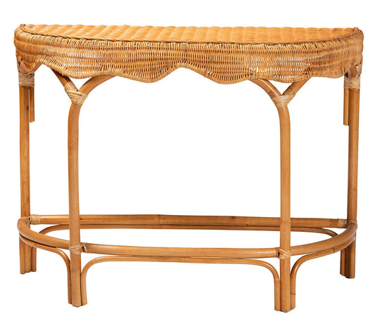 bali & pari Wakana Natural Rattan Console Table