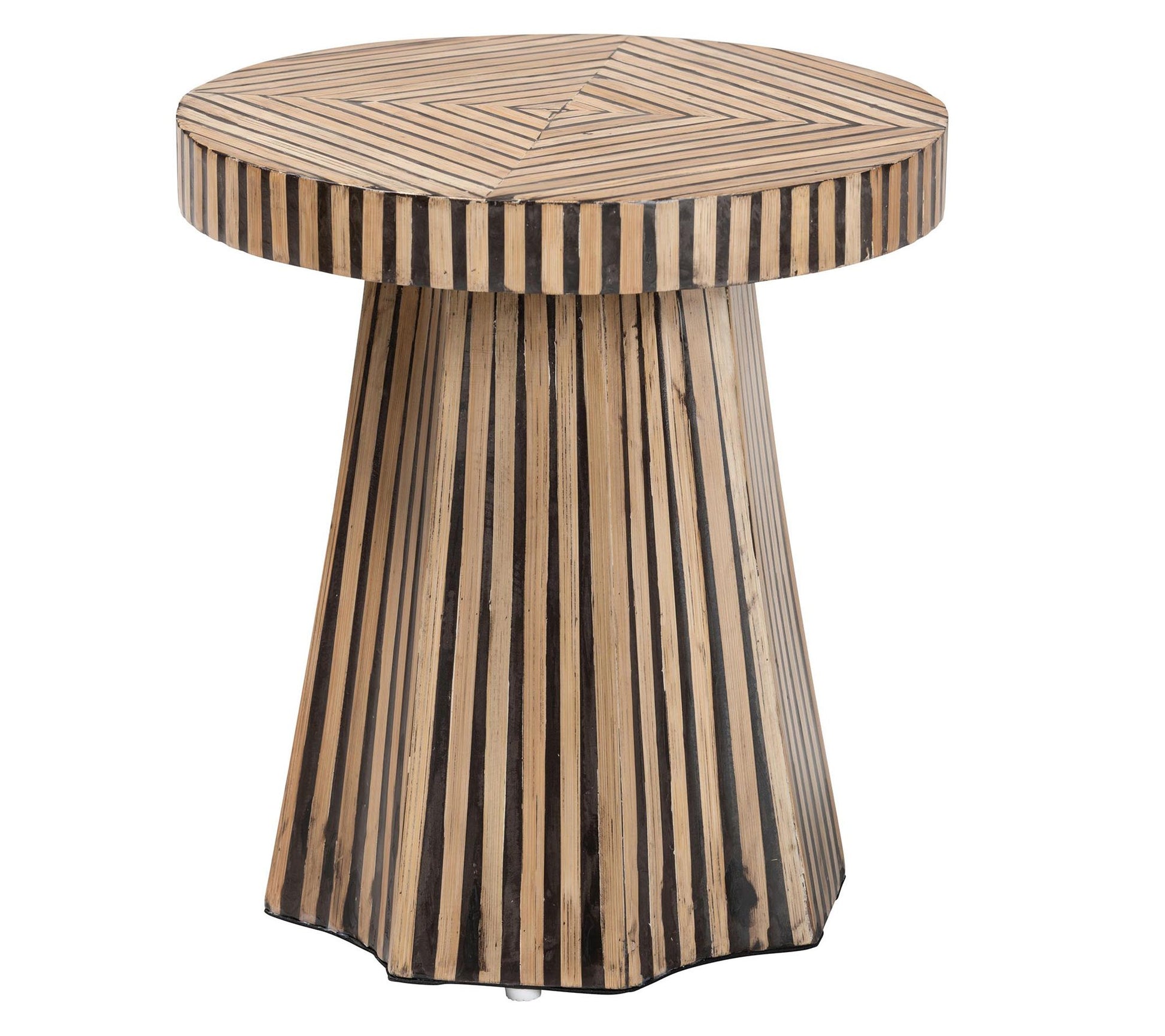 Baxton Studio Devika Brown Bamboo End Table