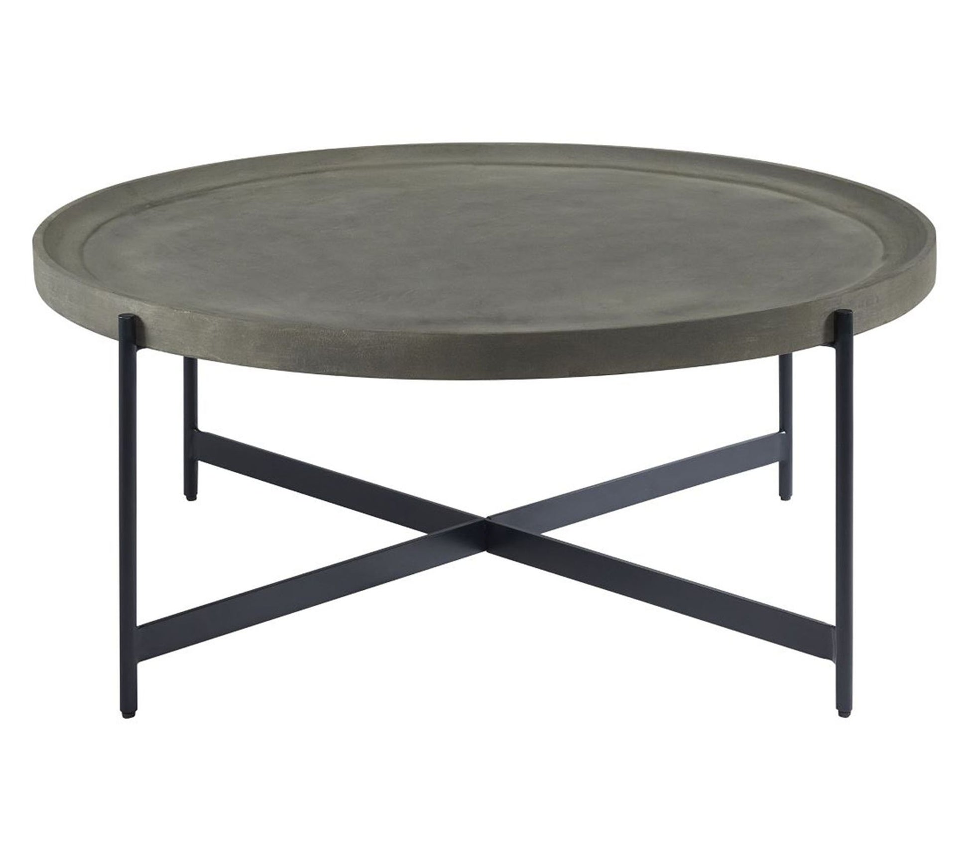 Alaterre Furniture Brookline 42" Concrete-Coating Wood Table