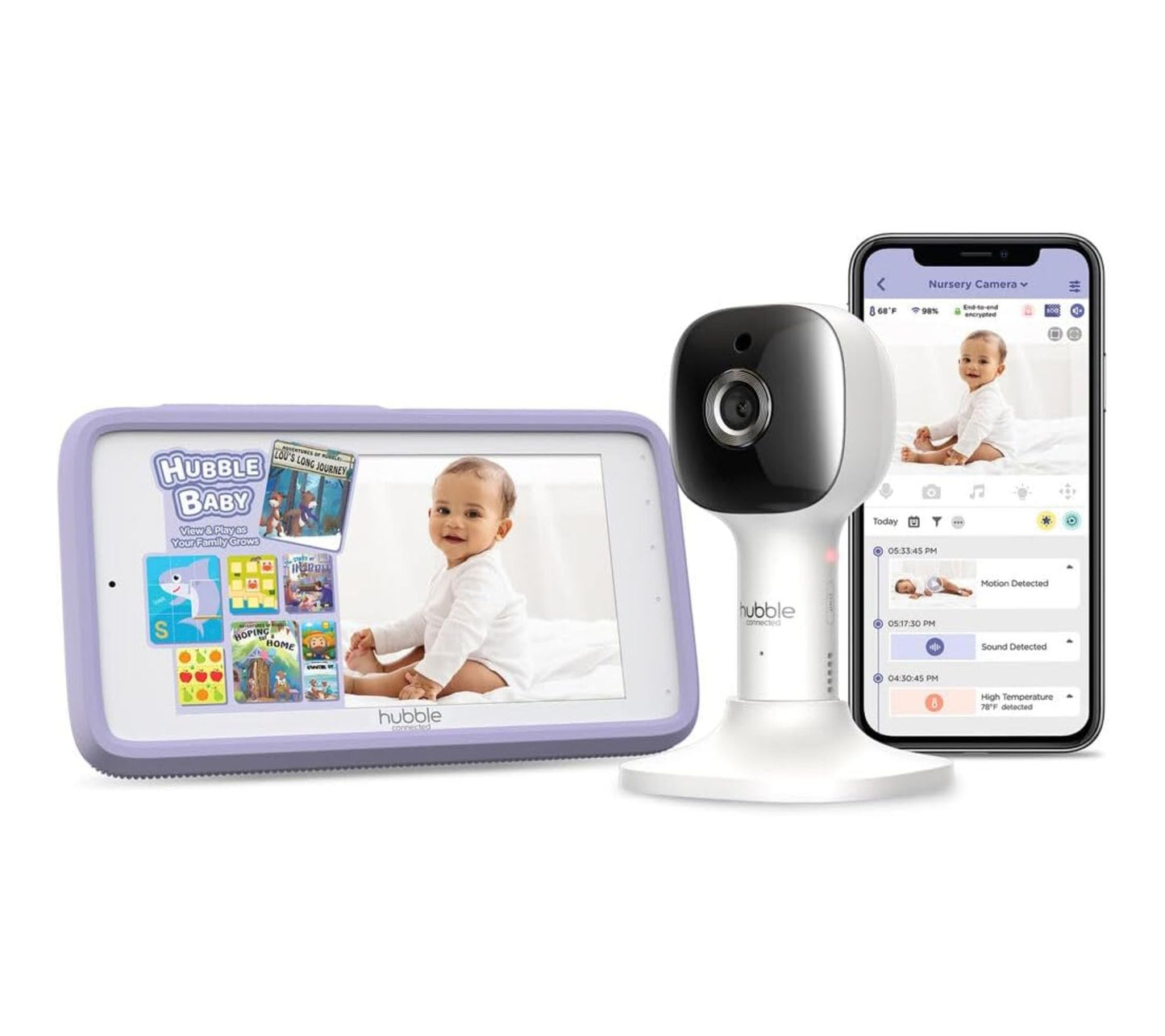 Hubble Nursey P al Cloud Touch Smart Baby Monitor