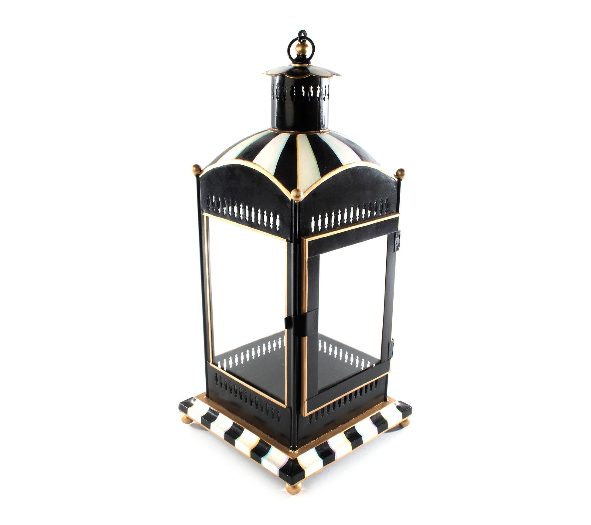 MacKenzie-Childs Courtly Stripe Large Candle Lantern