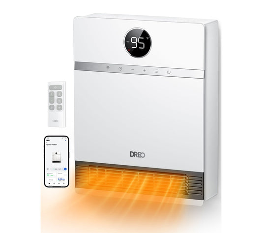 DREO Smart Wall Mounted Space Heater with Oscillation