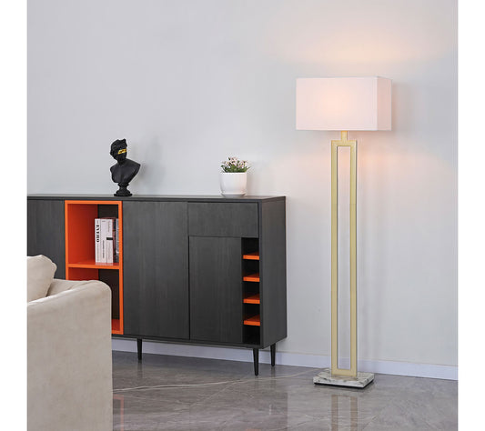 Globe Electric D'Alessio 58" Floor Lamp Shade &LED Bulb