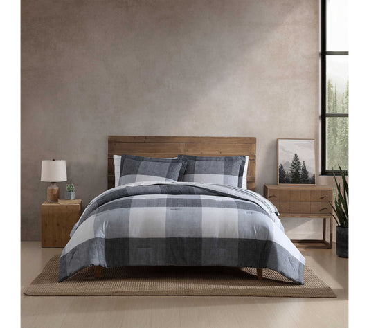 Eddie Bauer Oversized Plaid Grey 5-Piece Twin Bed Set