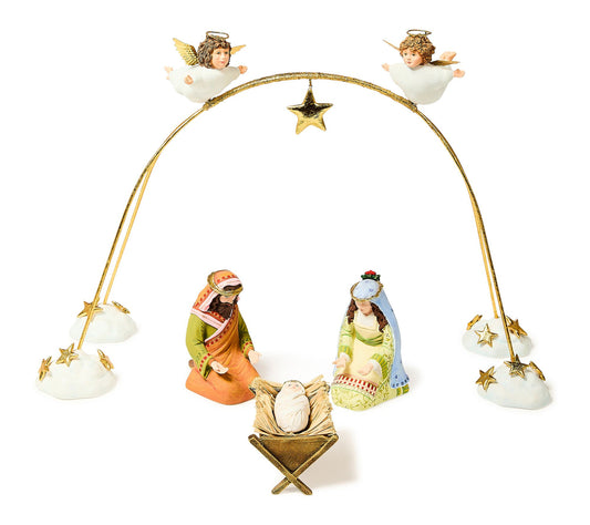MacKenzie-Childs Nativity Cherub Angels Arch Set, Set of 4