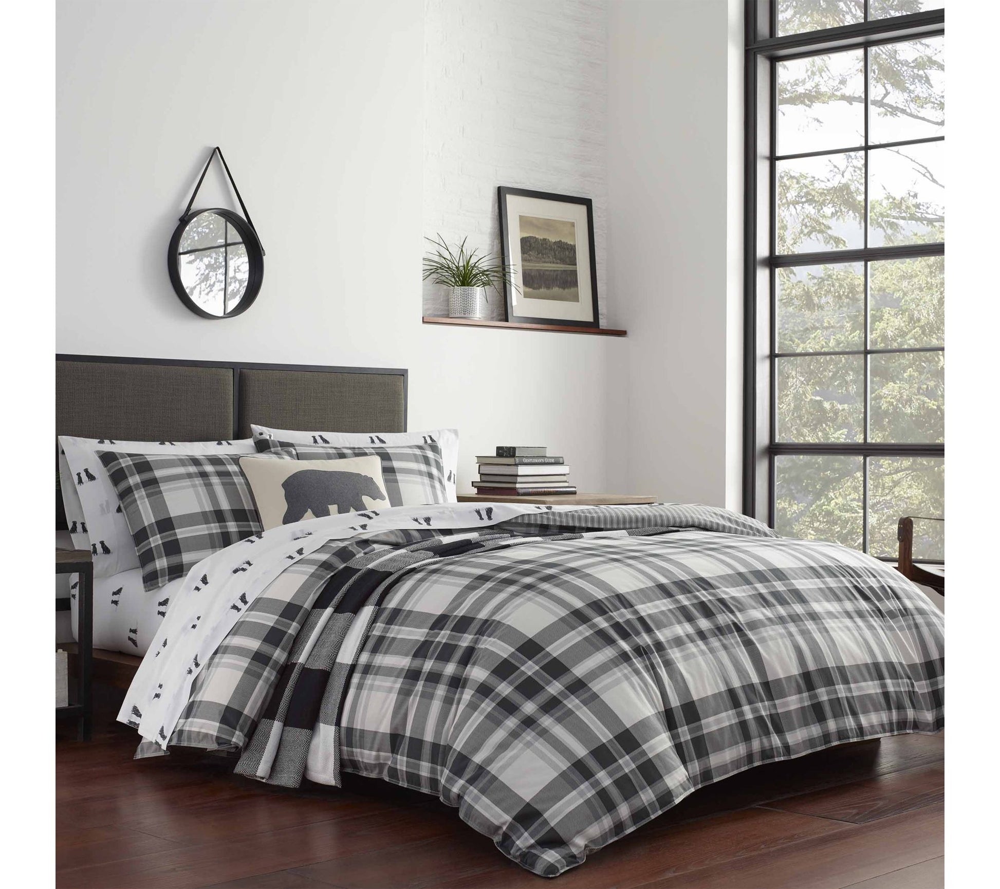 Eddie Bauer Coal Creek Plaid Cotton Full/QueenComforter Set