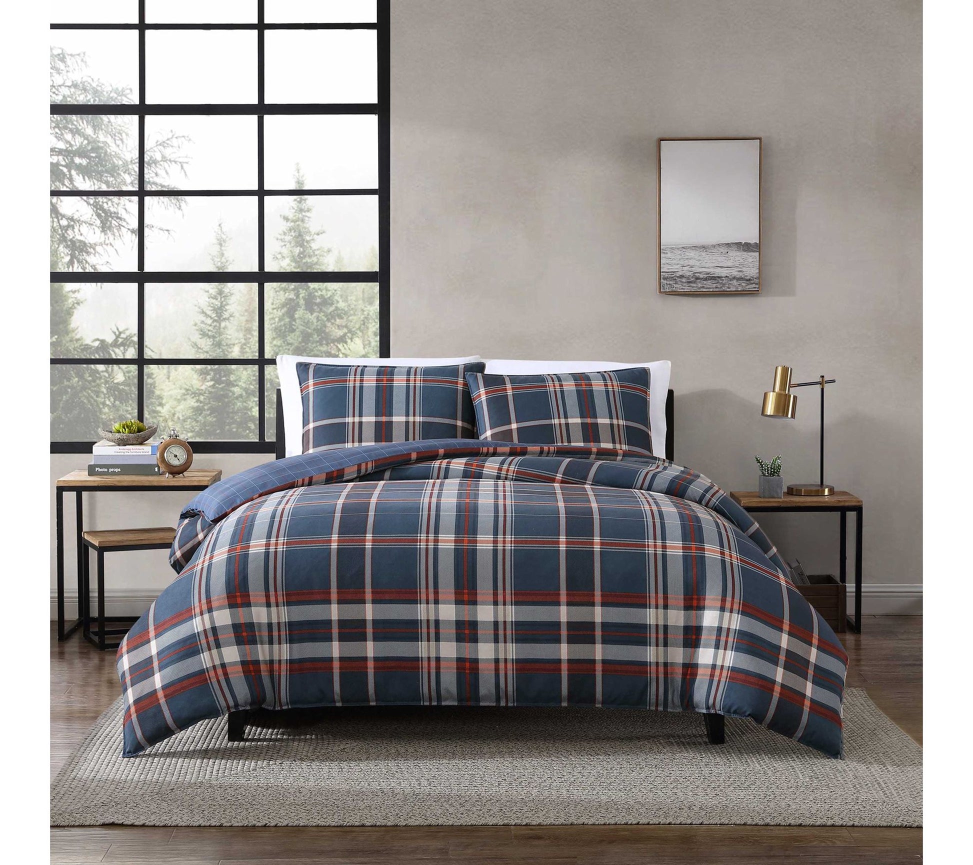 Eddie Bauer Shasta Lake Reversible King Duvet Cover Set