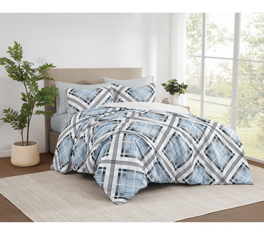 Truly Soft Lars Plaid 3 Piece Full/Queen Comforter Set