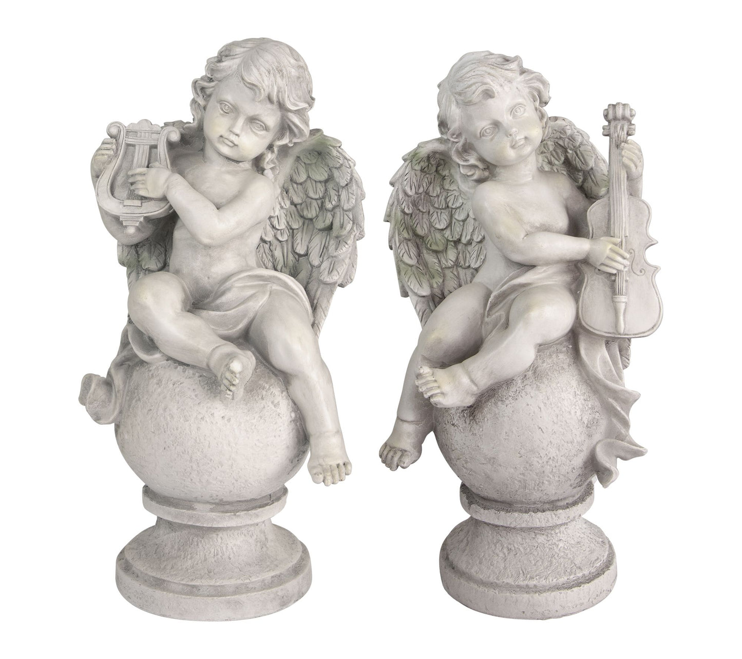 Northlight Set of 2 Cherub Angels Garden Statue s 15.25"
