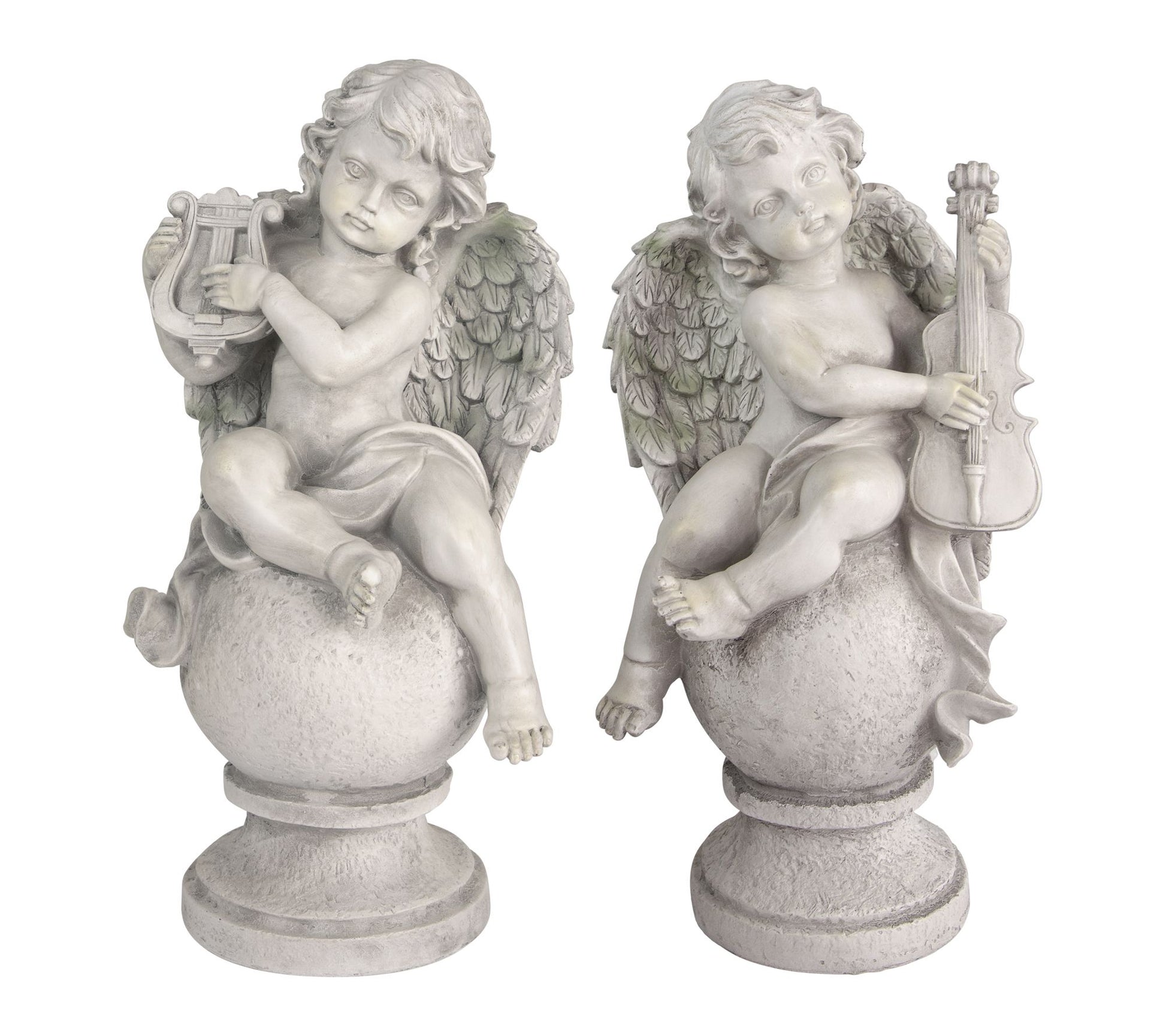 Northlight Set of 2 Cherub Angels Garden Statue s 15.25"