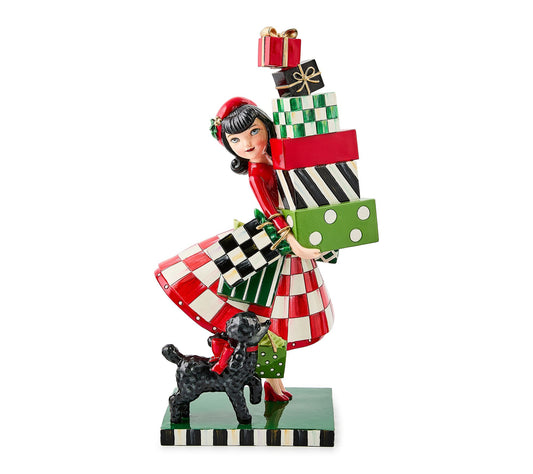 MacKenzie-Childs Check It Out Shopper Figurine