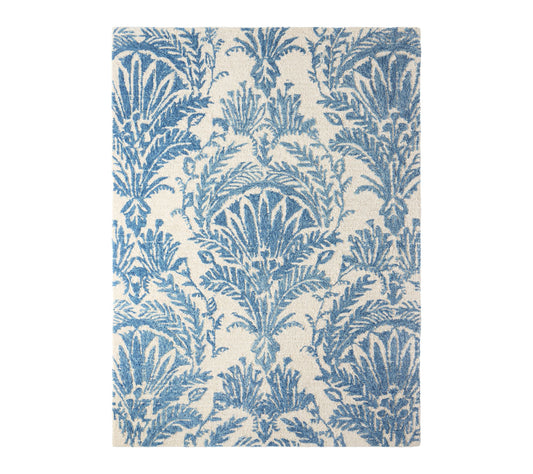 NMNY Mod Damask Chambray 5x7 Area Rug