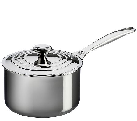 Le Creuset Stainless Steel 2-qt Saucepan with Lid