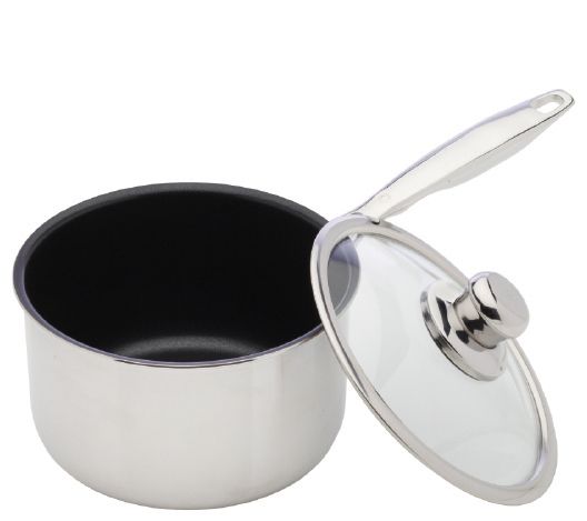 Swiss Diamond Nonstick Clad 2.6-Qt Saucepan with Lid