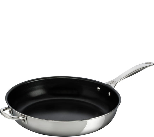Le Creuset 12-1/2" Nonstick Deep Fry Pan with Helper Handle