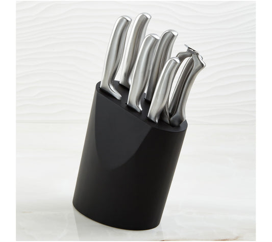 BergHOFF DiNA Frame 8pc Stainless Steel Knife Block Set
