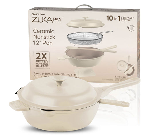 Granitestone Zuka 10-in-1 Everyday 12" CookingPan 6-Piece Set