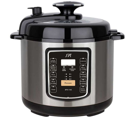 SPT 6.5-qt Stainless Pressure Cooker w/ Quick Release Button