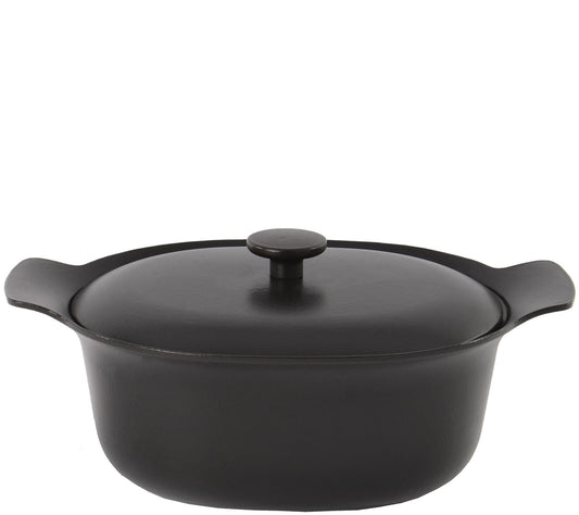 BergHOFF Ron 5.5-qt Cast-Iron Covered Casserole- Black