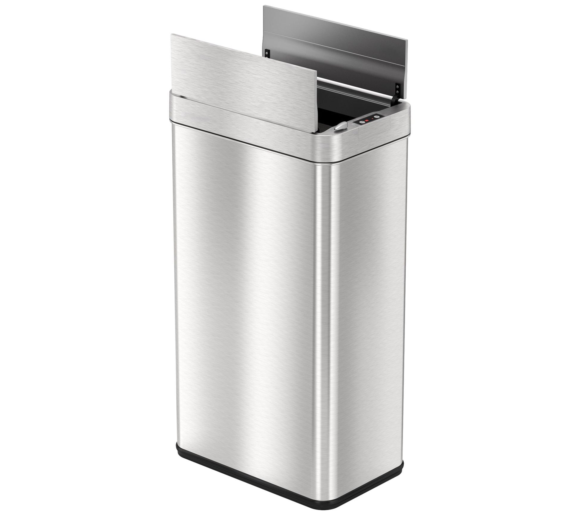 iTouchless 18 Gal Stainless Steel Wings-Open Sensor Trash Can