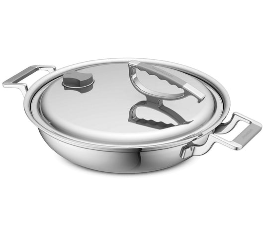 CookCraft 3-qt Stainless Steel Dual-Handle Casserole Pan