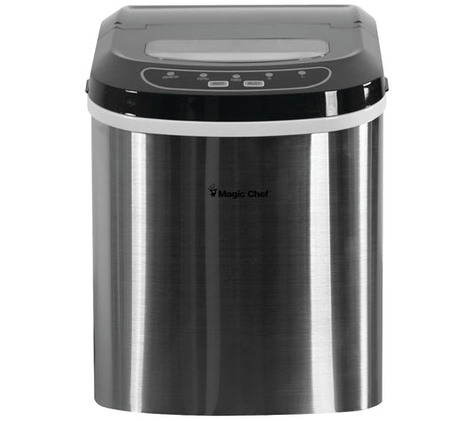 Magic Chef 27-lb Capacity Ice Maker - StainlessSteel