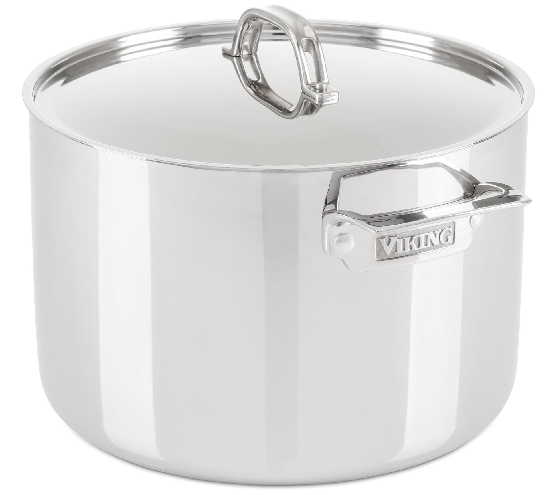 Viking 3-Ply 12-qt Stainless Steel Stock Pot with Metal Lid