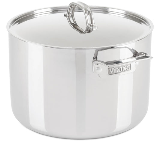 Viking 3-Ply 12-qt Stainless Steel Stock Pot with Metal Lid