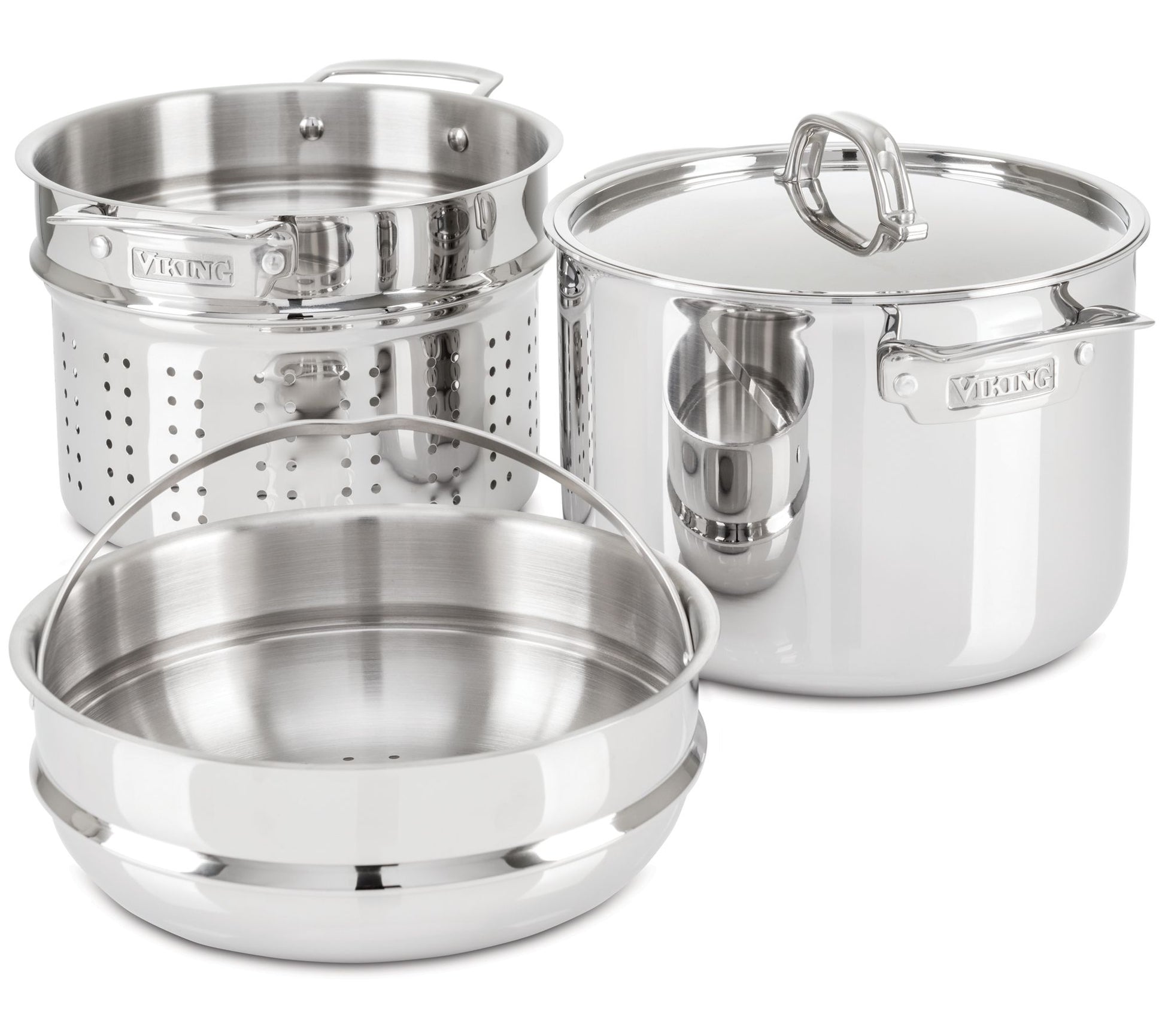 Viking 3-Ply 8-qt Multi-Cooker and Pasta Pot w/Bonus Steamer