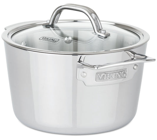 Viking Contemporary 3-Ply 3.4-Qt Soup Pot, Mirror Finish
