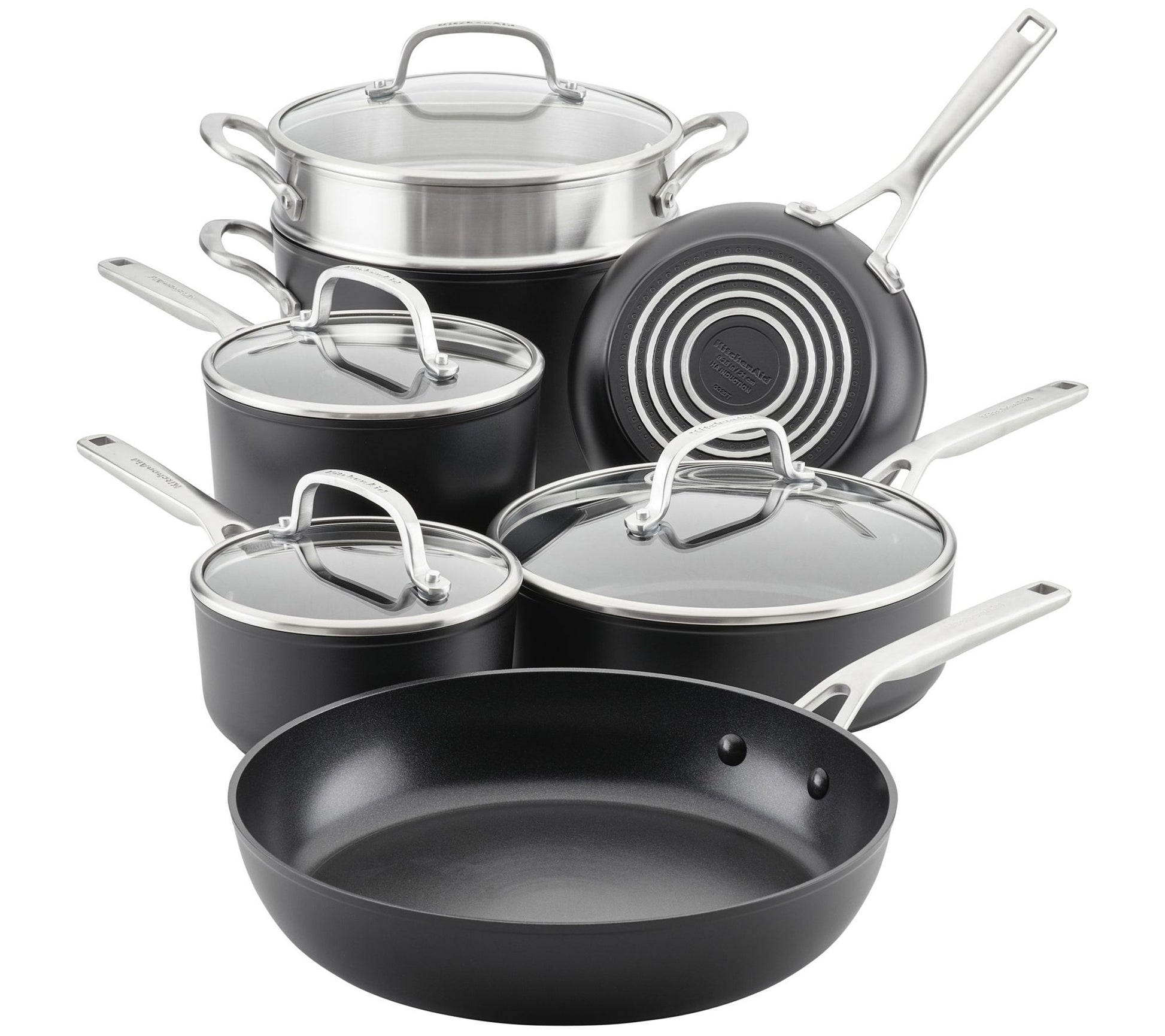 KitchenAid Nonstick Pots and Pans Set, 11pc