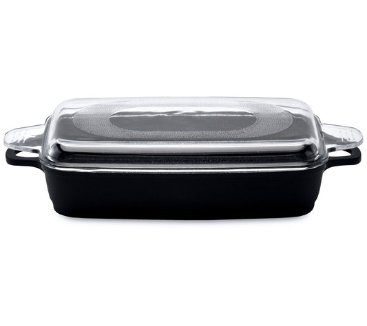 BergHOFF Scala 4Qt. Cast Alum Roasting Pan w Glss Lid