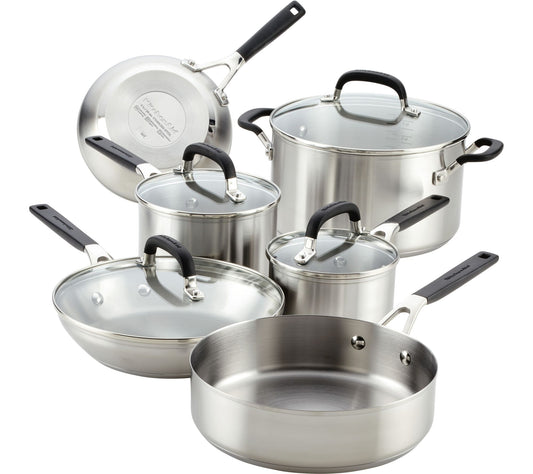 KitchenAid 10 Piece Stainless Steel Cookware Set