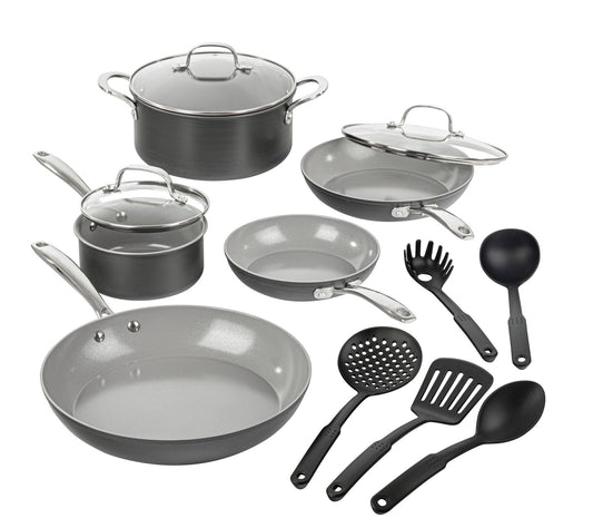Granitestone Pro 13pc Hard Anodized Cookware Set with Utensil