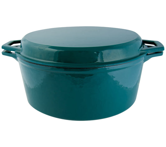 Taste of Home 7-Qt Enameled Cast Iron Dutch Oven w/ Grill Lid