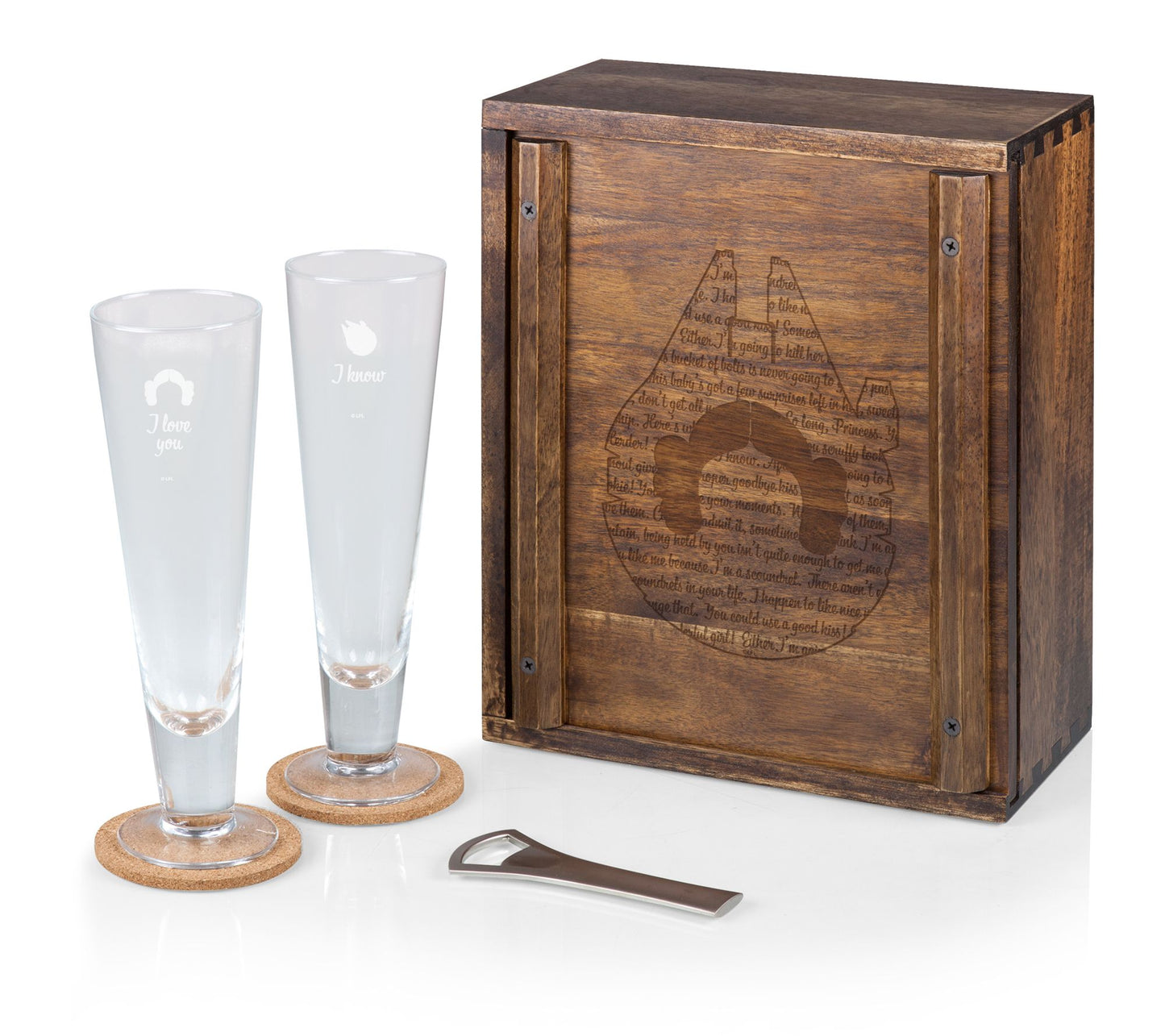 Legacy Star Wars Han and Leia Beverage Glass Gi ft Set