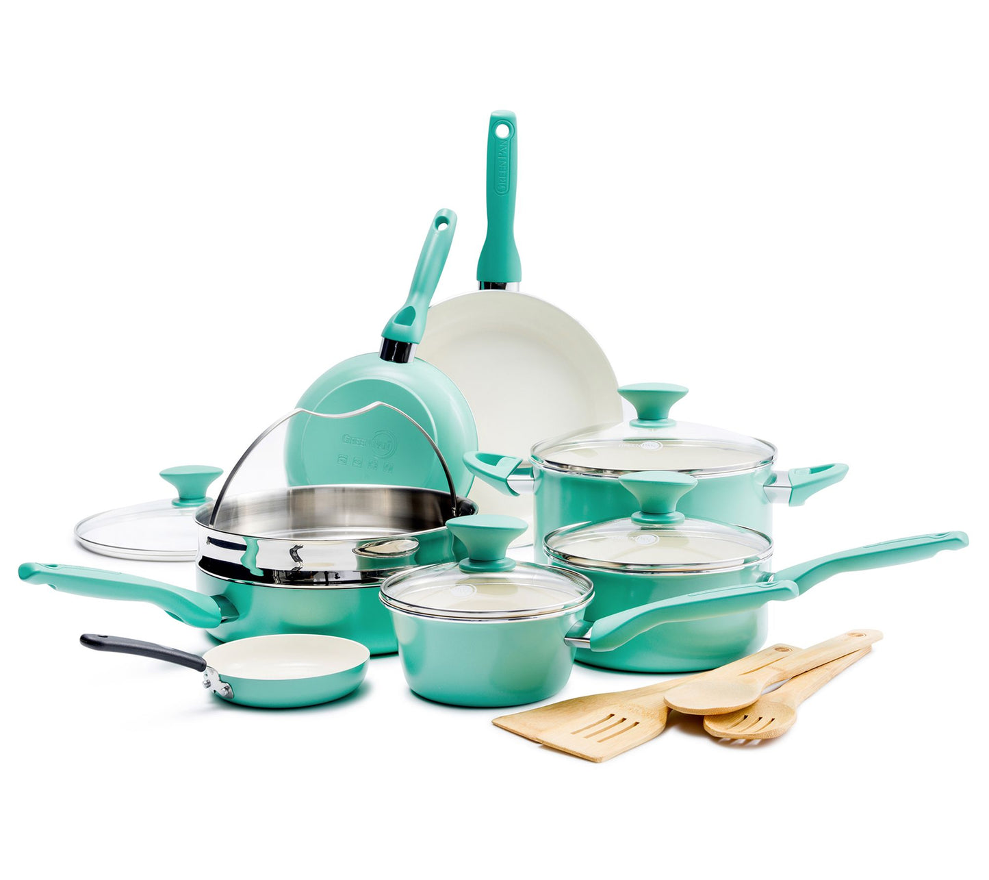 GreenPan Rio Ceramic Nonstick 16-Piece Cookware Set