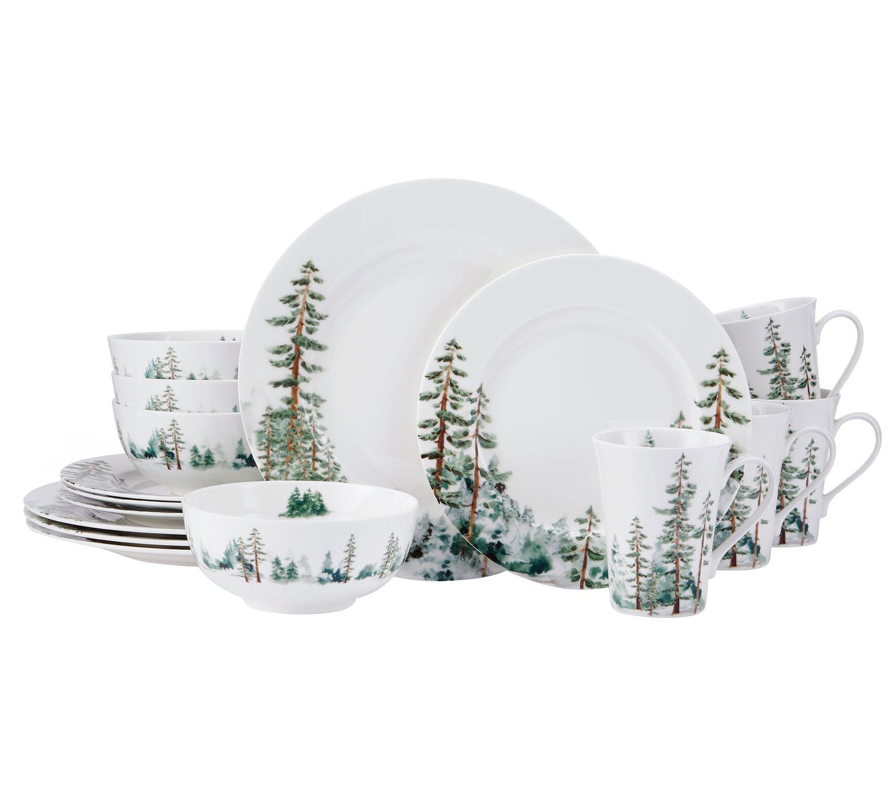 Mikasa Watercolor Forest 16-Piece Dinnerware Set