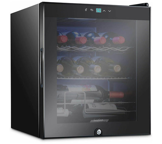 Ivation 12-Bottle Wine Cooler w/Lock