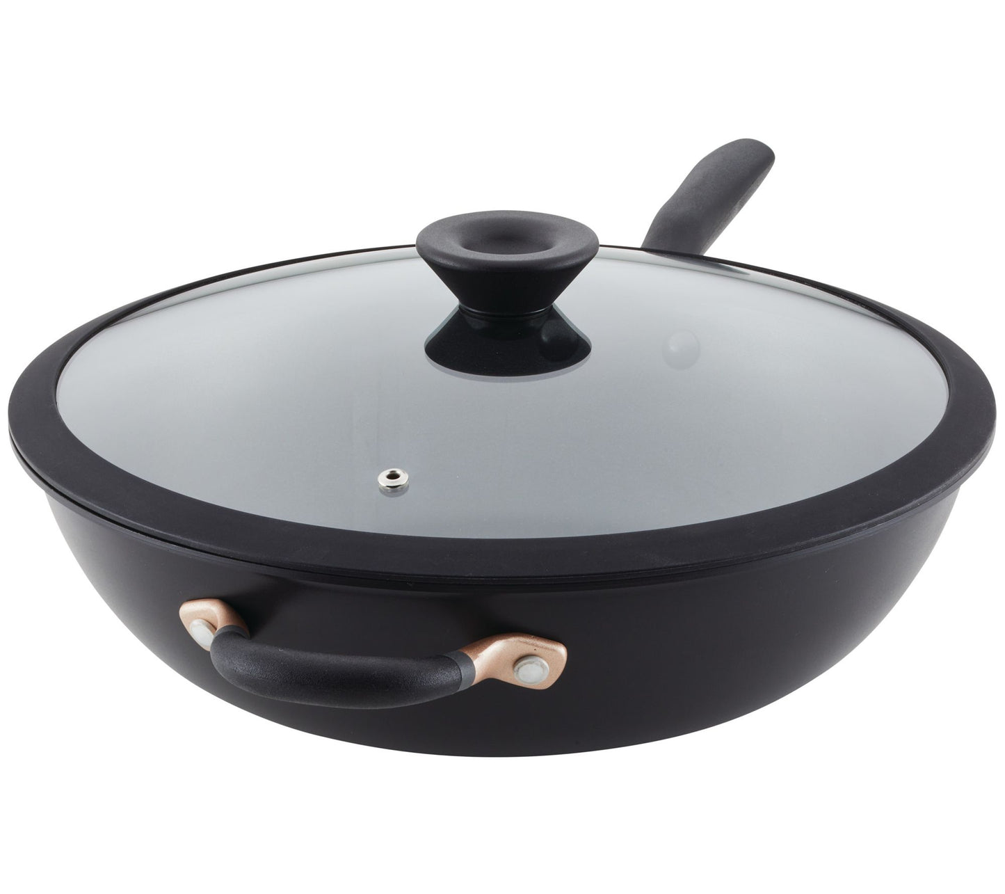 Meyer Accent Series 12.75" Stir Fry Wok with Handle and Lid