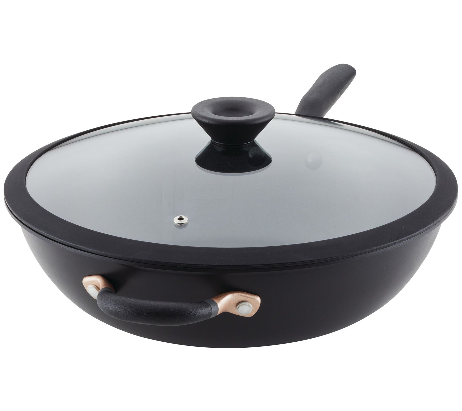 Meyer Accent Series 12.75" Stir Fry Wok with Handle and Lid