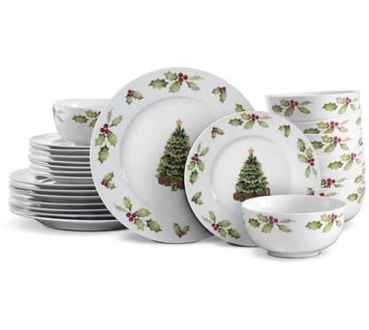 Pfaltzgraff Christmas Day 24-Piece Dinnerware S et
