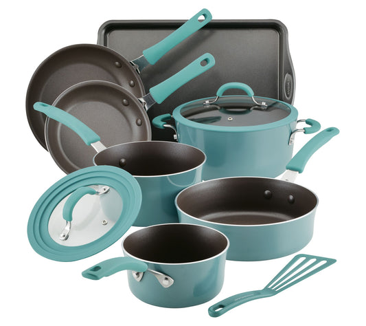 Rachael Ray Cook + Create 10pc Aluminum Non-stik Cookware Set