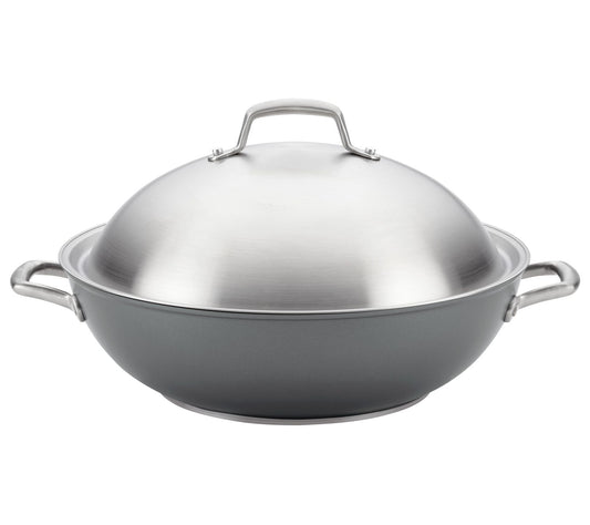 Anolon Accolade Hard Anodized 13.5-inch Nonstick Wok with Lid